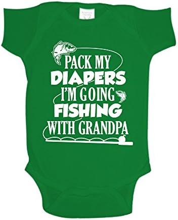Spakujem Pelene ja Idem na Pecanje sa Deda Bebu Jednom Komadu ili Dijete Majicu