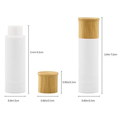 12Pcs Prazna Refillable Bambus labelo za usne Cijevi Bocu, Casulo je 5,5 g. DIY Ruž Cijev u Rezervi Držač