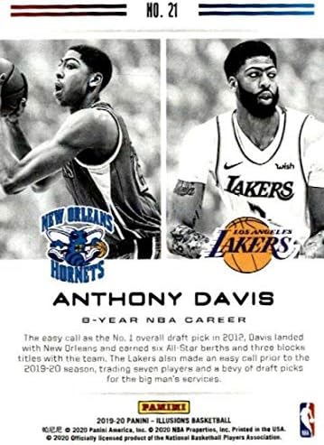 2019-20 Panini Iluzije Karijeru Lozu 21 Anthony, Davis New Orleans Hornetse/Los Angeles Lakersa NBA Košarku