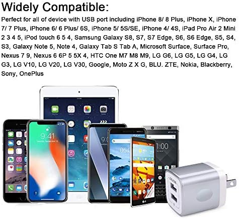 USB Naplaćivati Kutiju, Punjač Adapter, Ailkin 3 Piva 2.1 Pojačalo Dvojno Luku Brzo Optužba Uključi Kocku Bazu Zamjenu za iPhone X/8/7/6S/6S Plus/6, Samsung Galaksiji S7/S6/S5 Ivice, BOSANSKI, HTC, firmom huawei, Moto, moramo zapaliti