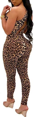 Rela Bota Žene bez rukava Izrezati Mršava Duge Hlače Odela Pelena Clubwear Leopard Otisak